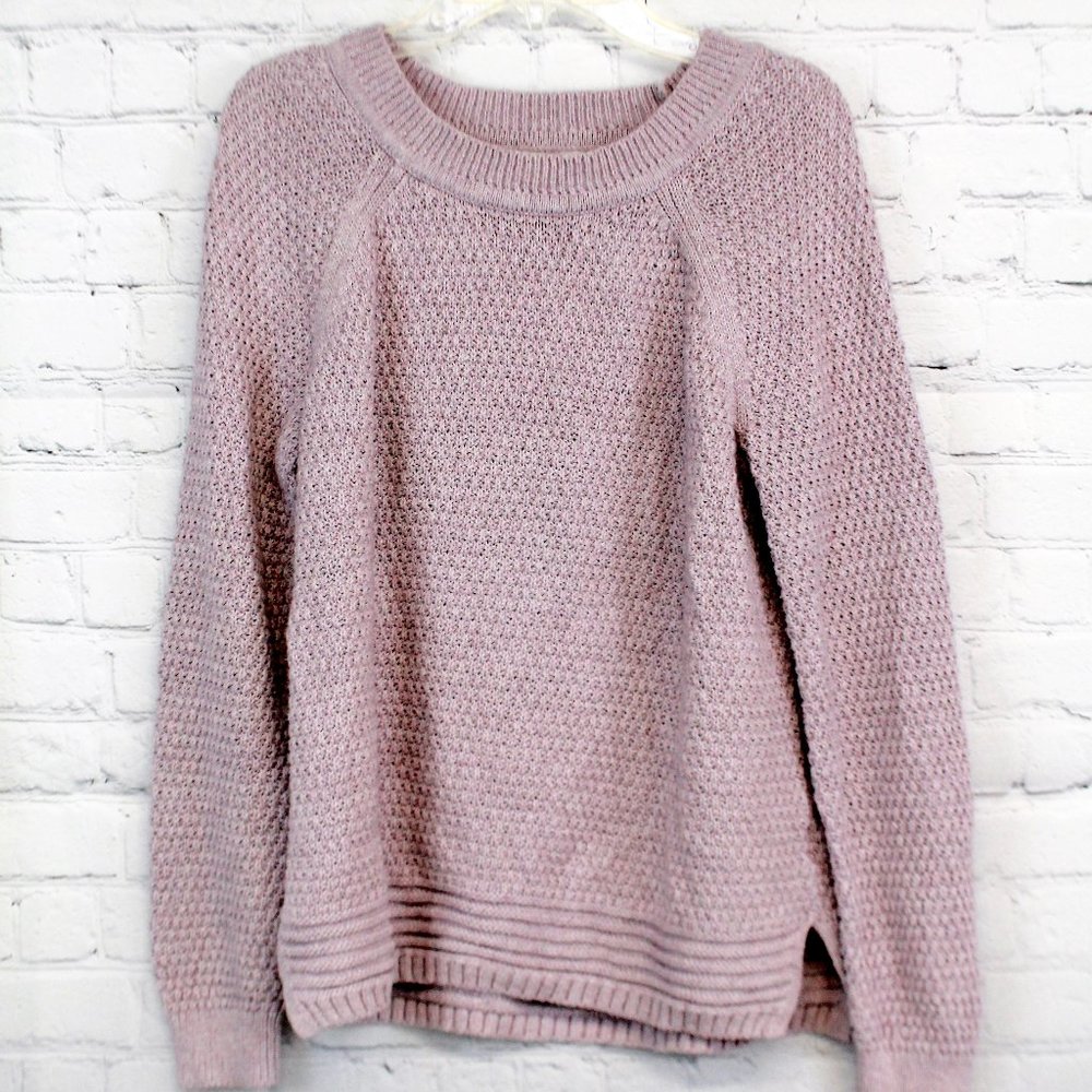 Crewneck Pullover Cableknit Sweater